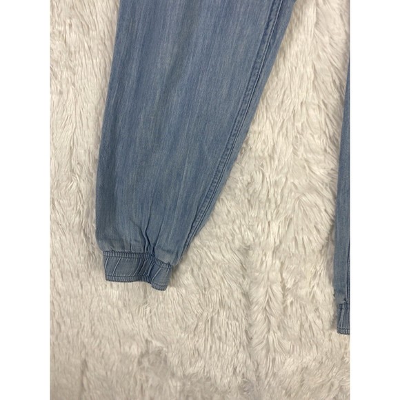 HOLLISTER High Rise Blue Chambray Denim Paperback Joggers Womens SZ S - Picture 3 of 13